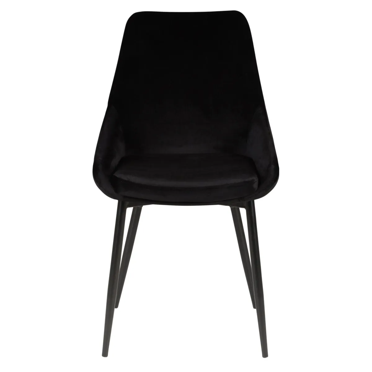 Lot de 2 chaises de salle à manger velours (Assise 47 cm) Juno Vert Noir