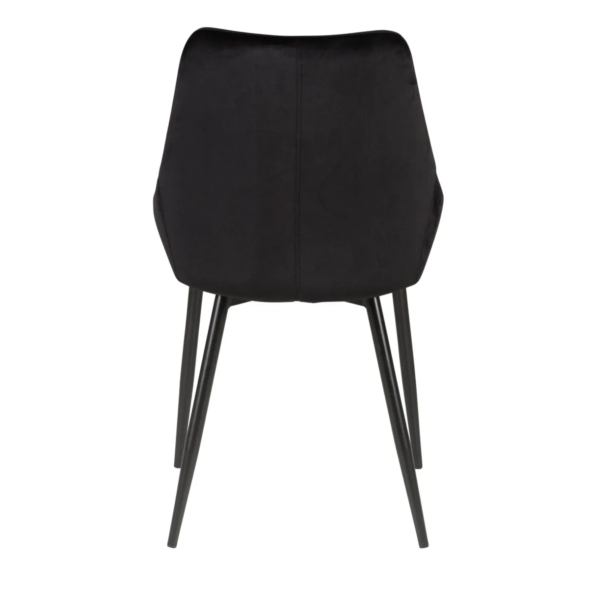 Set di 2 sedie da pranzo in velluto (seduta 47 cm) Juno Verde Nero