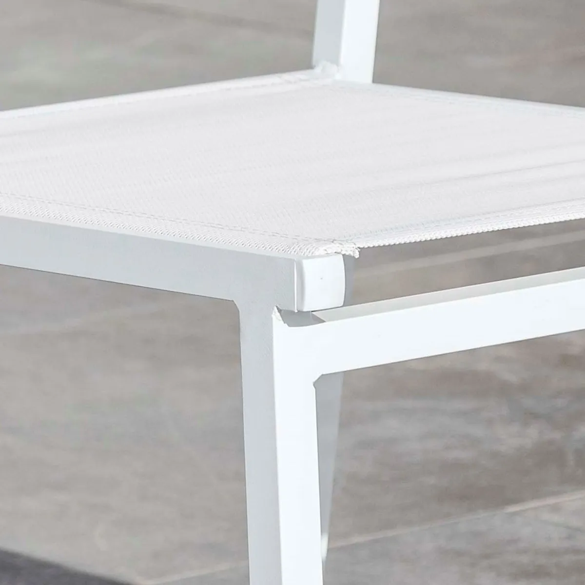 Sedia con braccioli da giardino impilabili Murano - Bianco 5