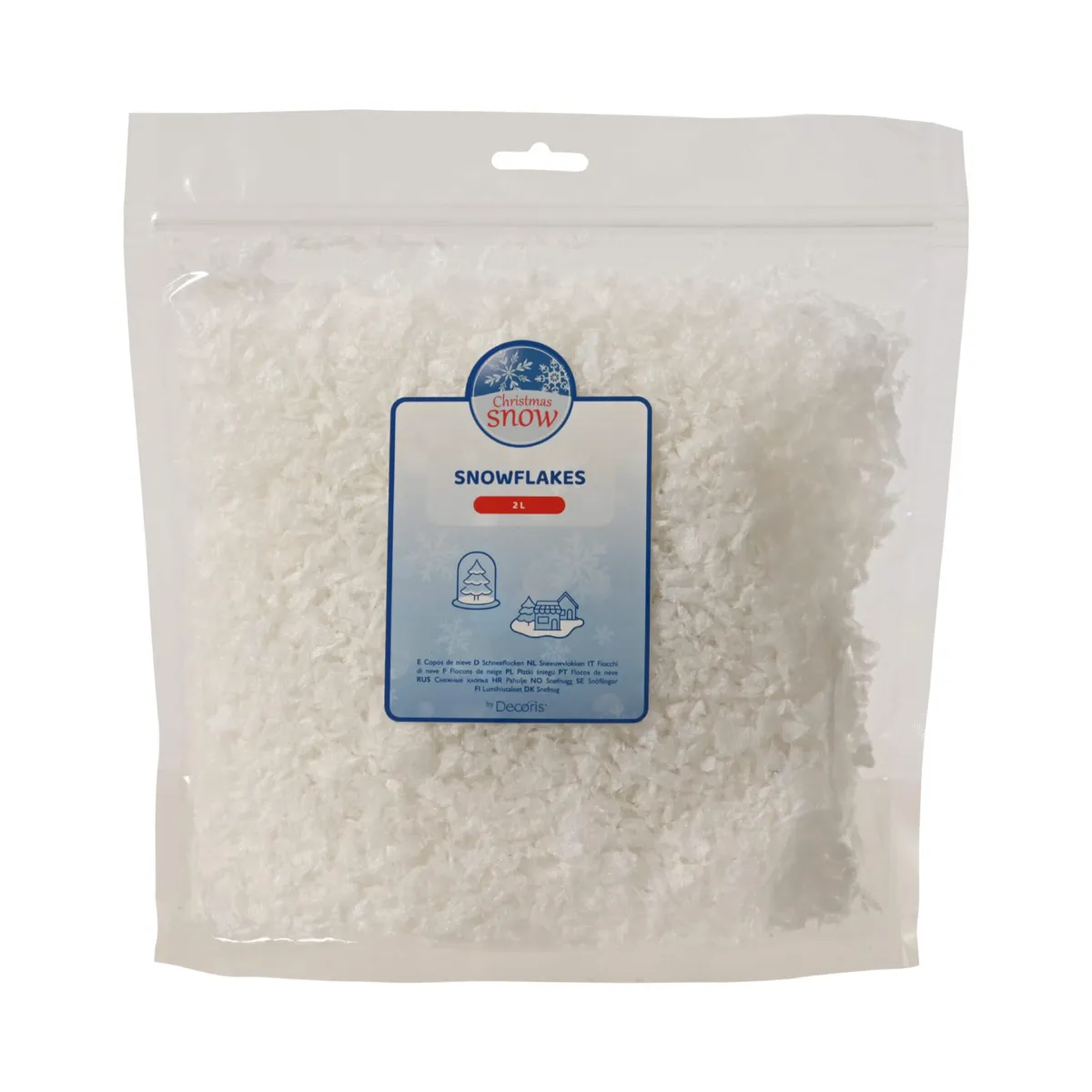 Sacchetto di neve artificiale (50 grammi) Fiocchi di neve Bianco