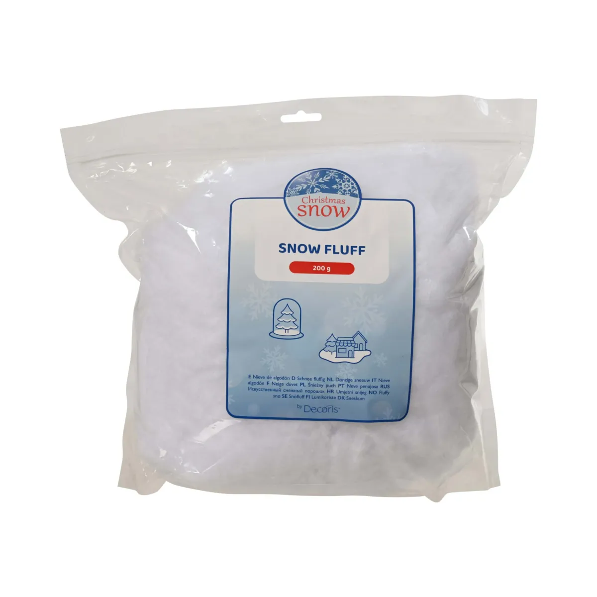 Sacchetto di neve artificiale (200 grammi) Morbido Bianco