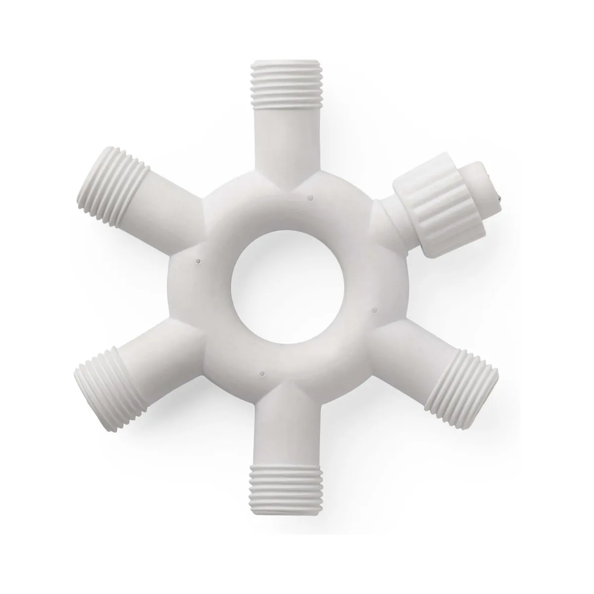 Connettore rotondo 5 uscite per ghirlande collegabili Pro-lights Bianco