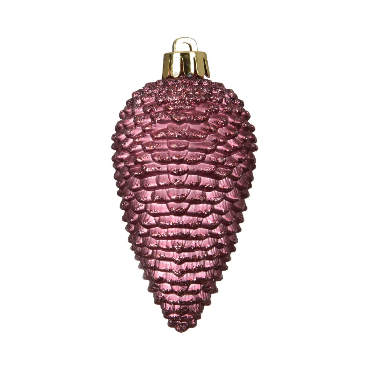 Boite de 6  Pomme de pin polystyrene Rose foncŽ D.4.5cm x H.8cm Alpine ou Aravis ?