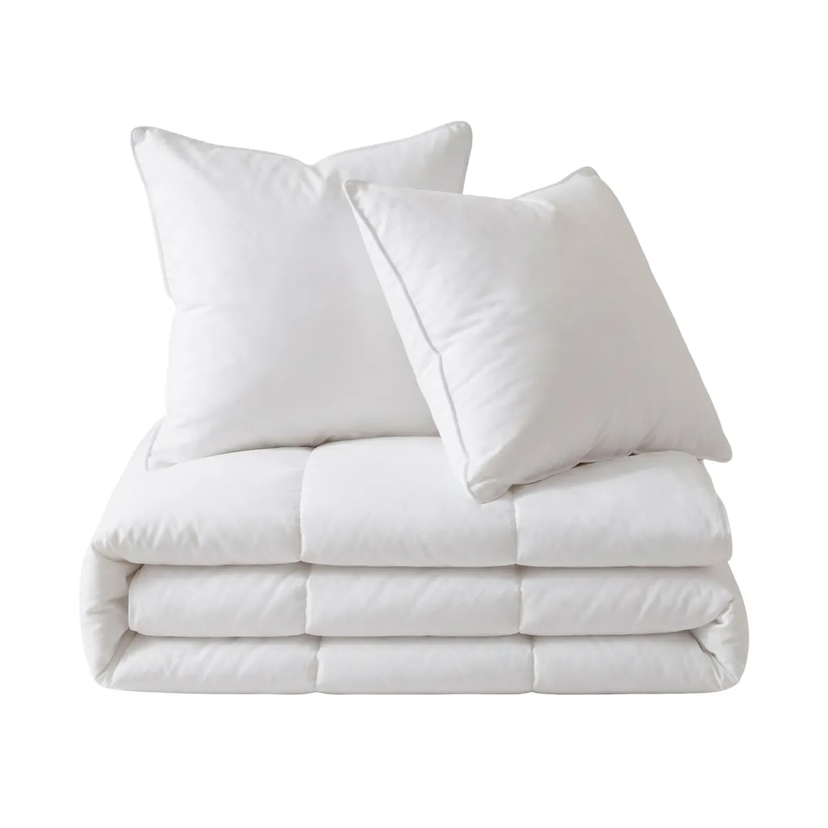 Set Piumone caldo antiacari (240 x 220 cm) + 2 Cuscini (60 x 60 cm) Comète Bianco 