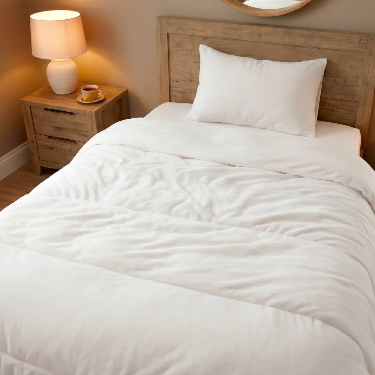 Couette (140 cm) Respirante et Légère Blanche 3