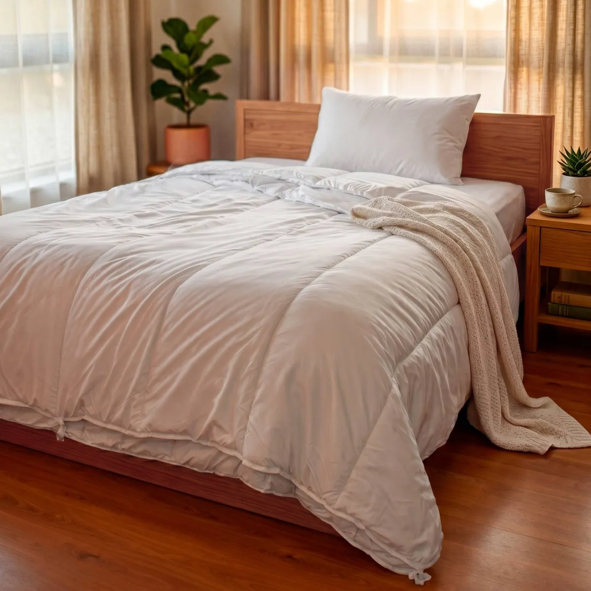 Couette (140 cm) 4 Saisons Blanche 1