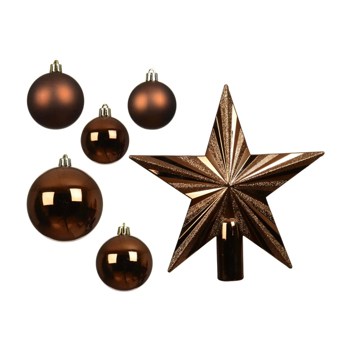 Kit di addobbi natalizi per albero (30 pezzi) Aravis Marrone caffè