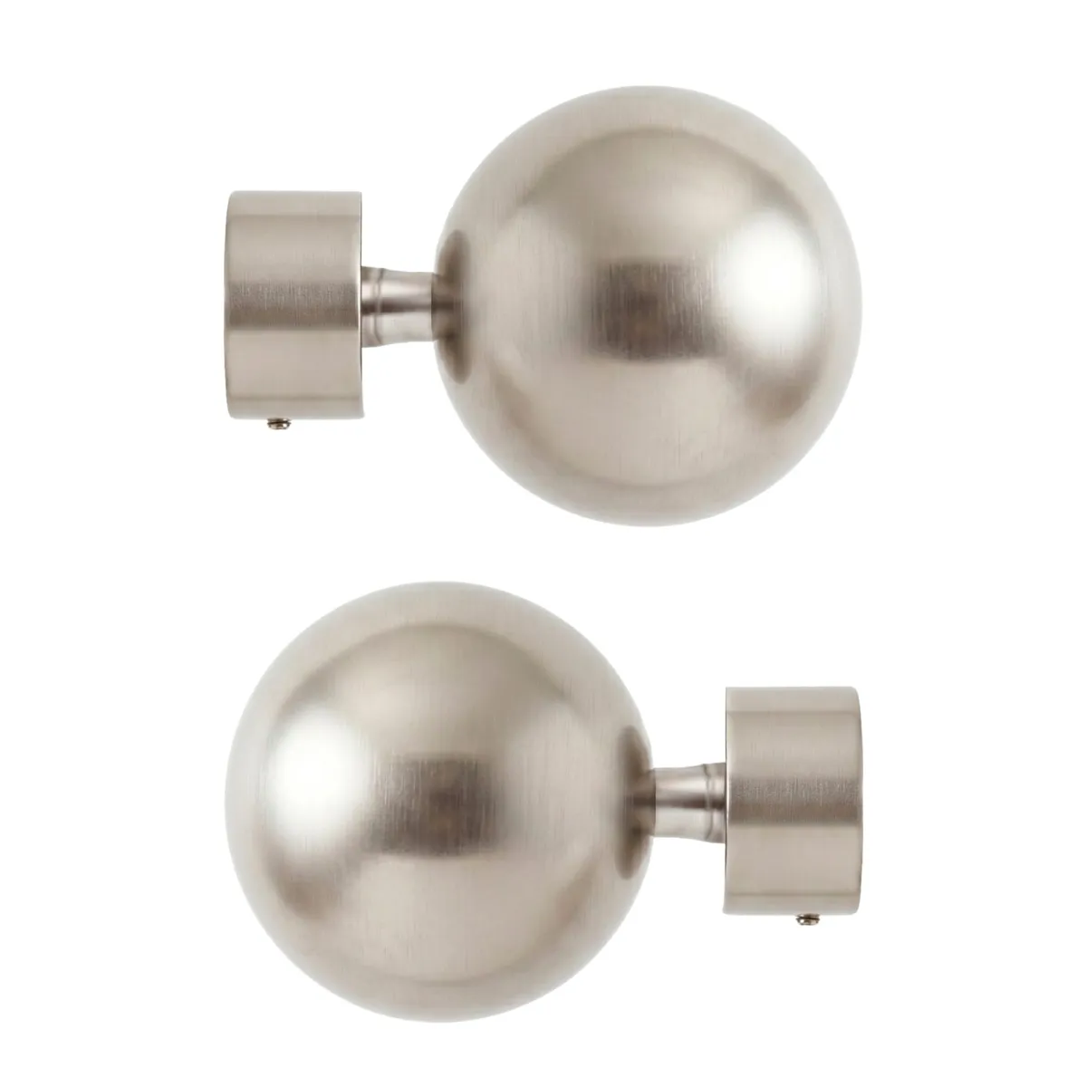 Set di 2 terminali per tenda (D28 mm) Gaia Argento opaco 2
