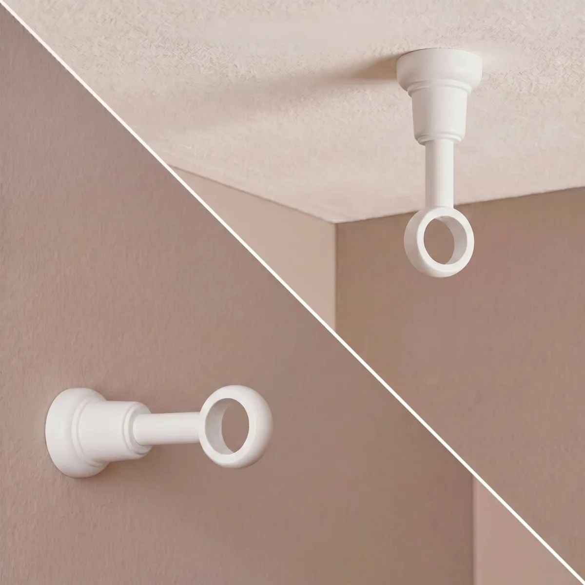Soporte ajustable madera (L163 / D28 mm) Nils Blanco