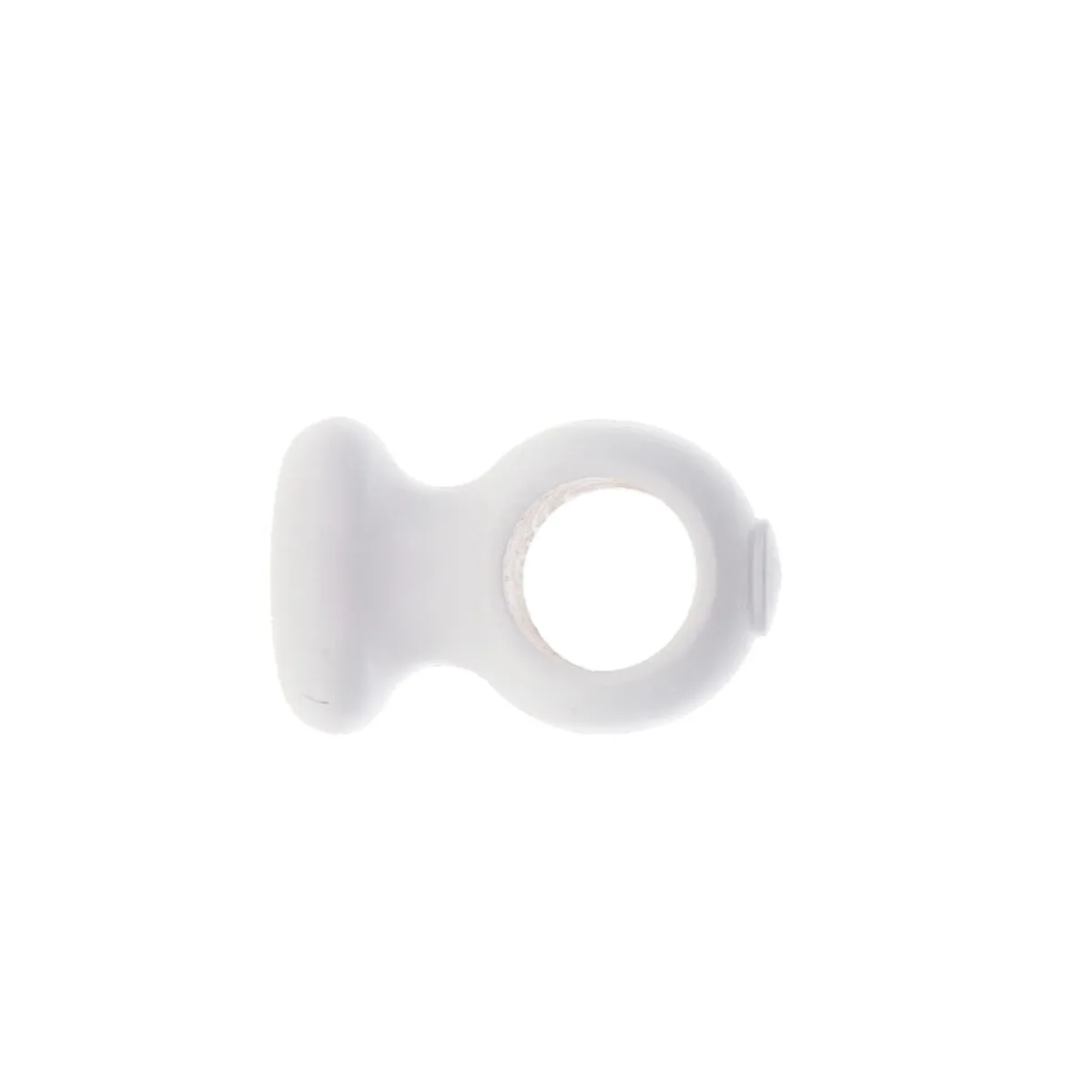 Lote de 2 soportes de techo para barra madera (L50 / D28 mm) Blanco