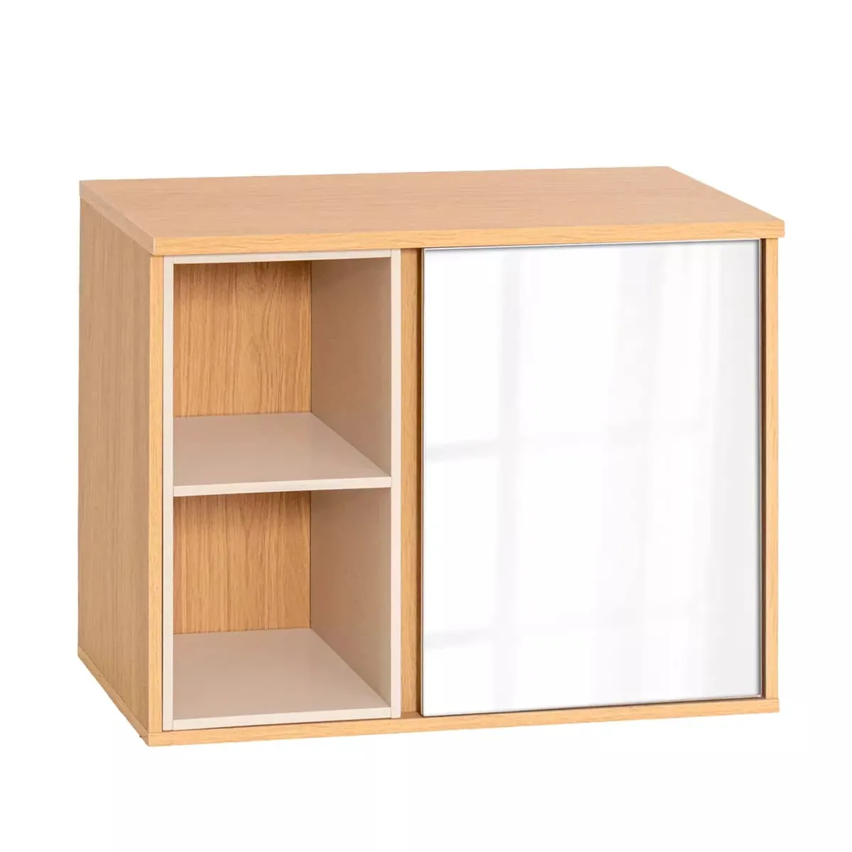 Mobiletto alto per bagno in legno 2 nicchie (45 x 60 cm) Rivoli Naturale