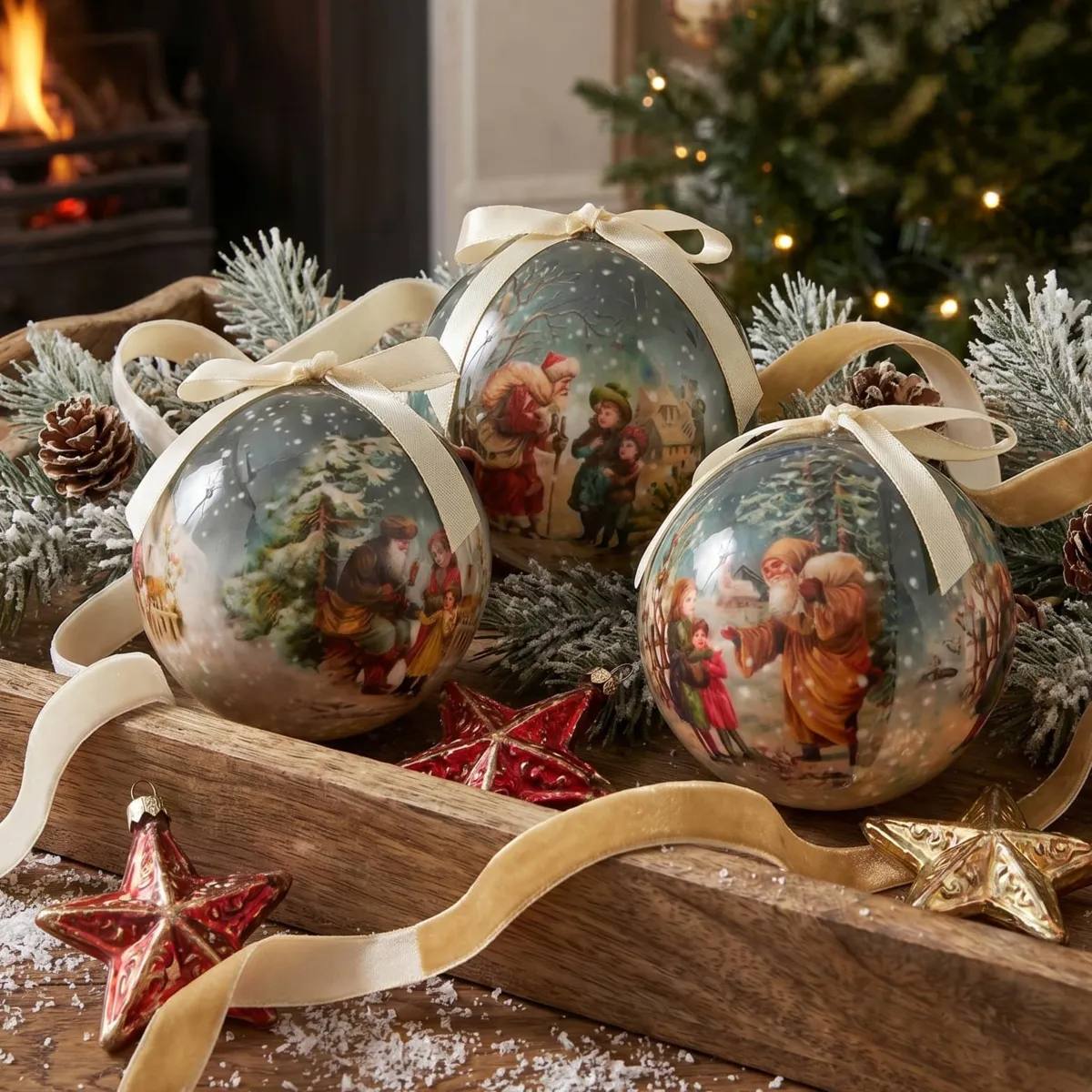 Set di 14 Palline di natale (D75 mm) Notte di Natale Multicolore