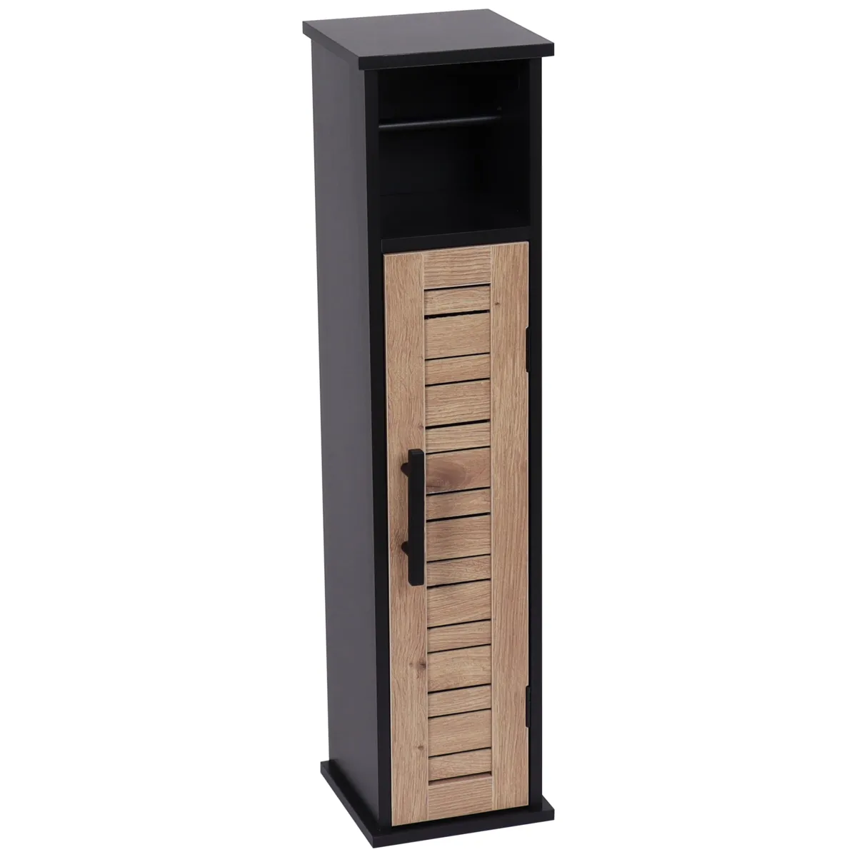 Mueble porta papel higiénico con reserva (H75 cm) Bergen Negro