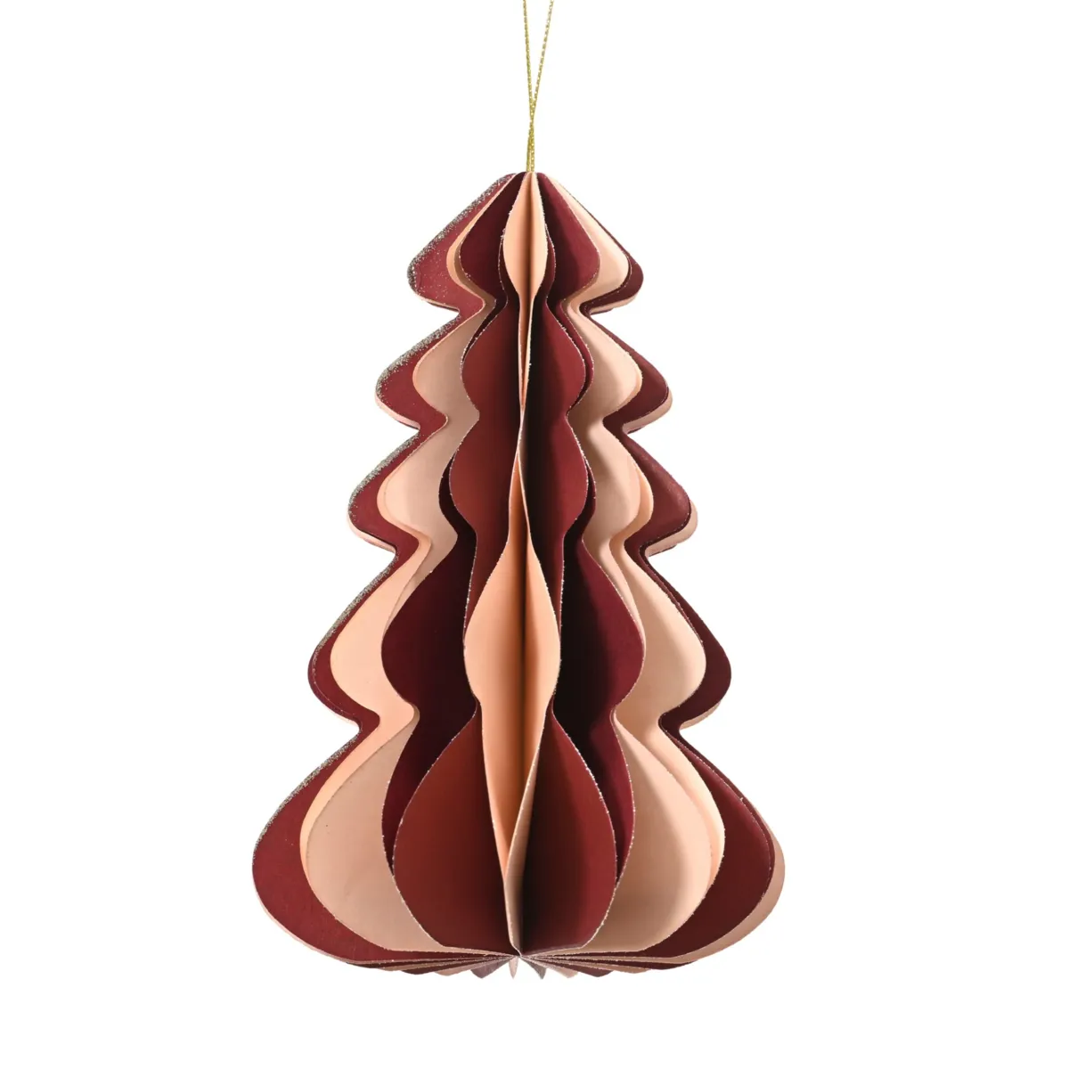 Albero di carta da appendere (H24 cm) chiusura magnetica Vintage Bordeaux