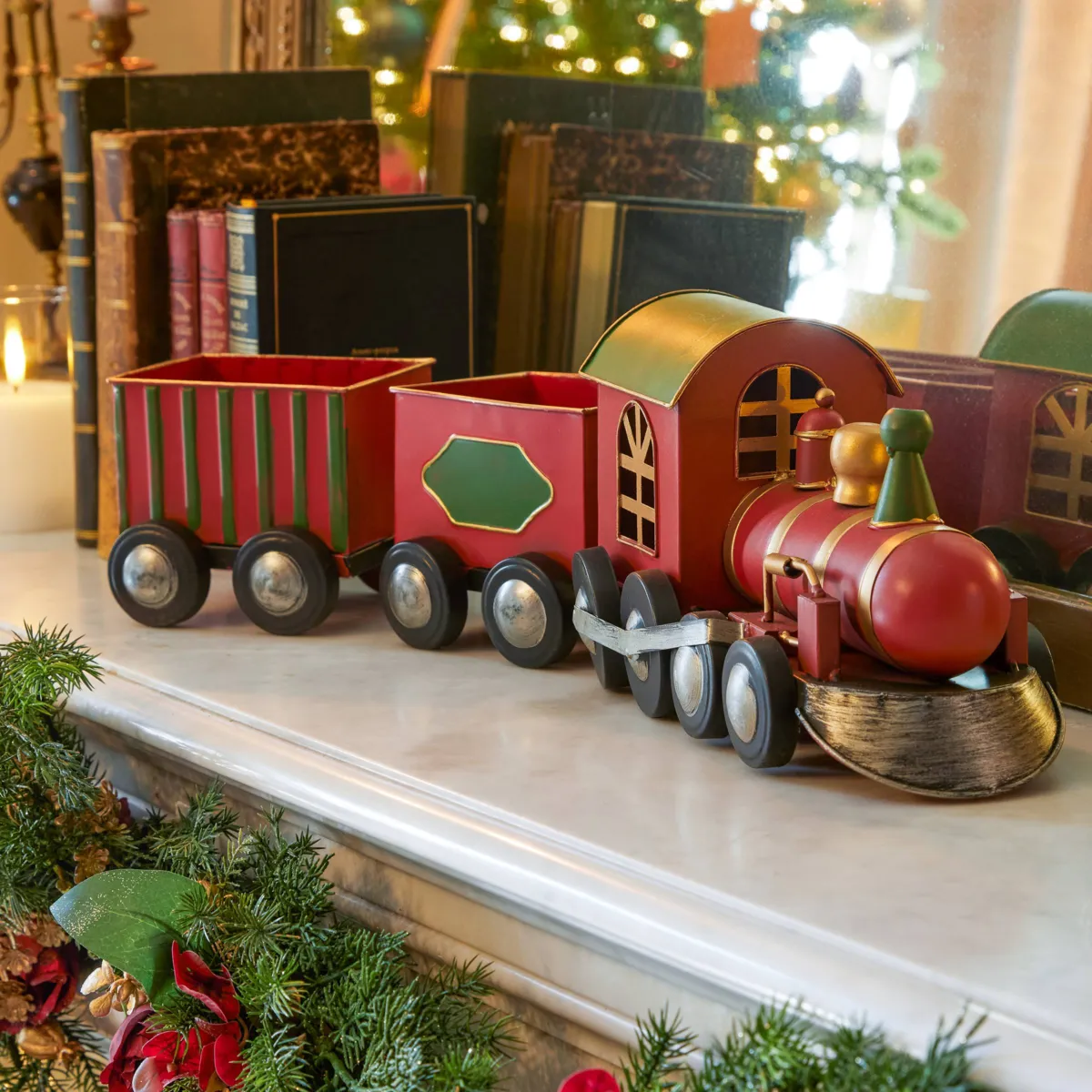 Mini train de noël à quatre sections, bricolage, décorations de noël Mini train de noël à quatre sections, bricolage, décorations de noël