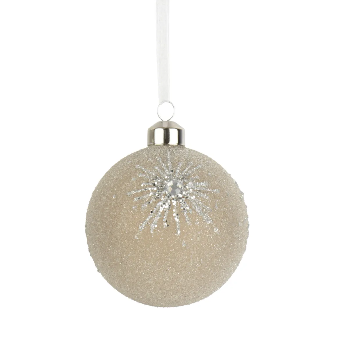 Pallina di natale in vetro (D80 mm) Gioielli di ghiaccio Perla scura
