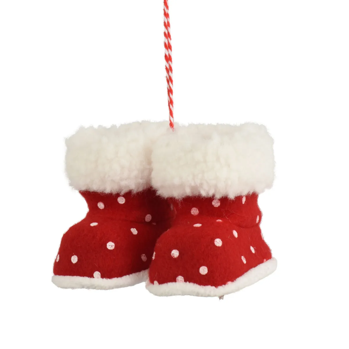 Addobbi natalizi (H18 cm) Stivali a pois Rosso e bianco