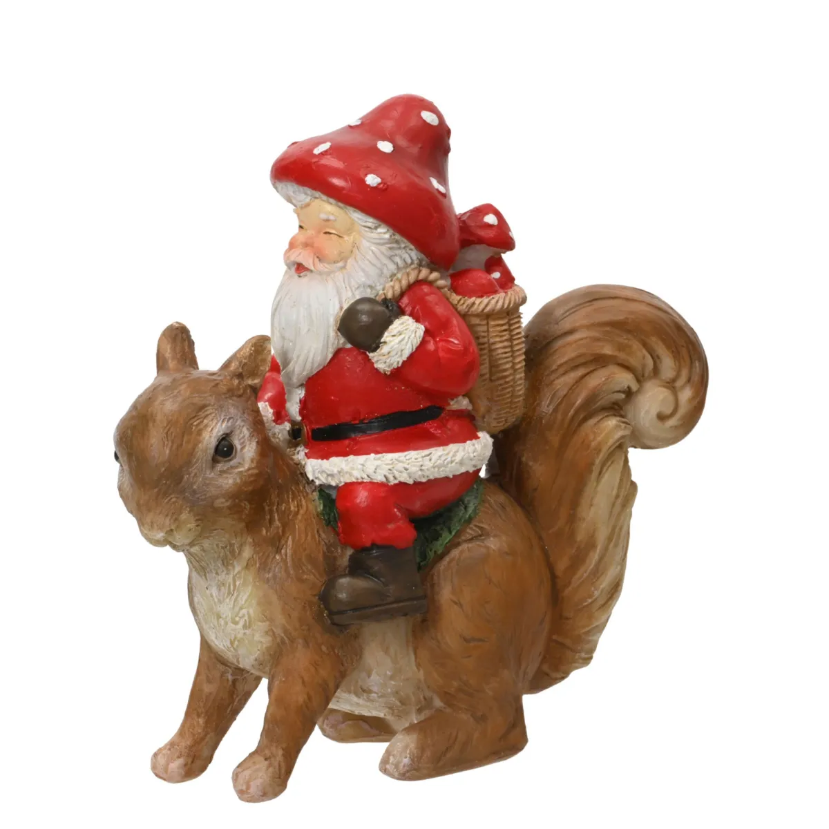 Babbo Natale decorativo (H11 cm) Uccello Piumaio Rosso