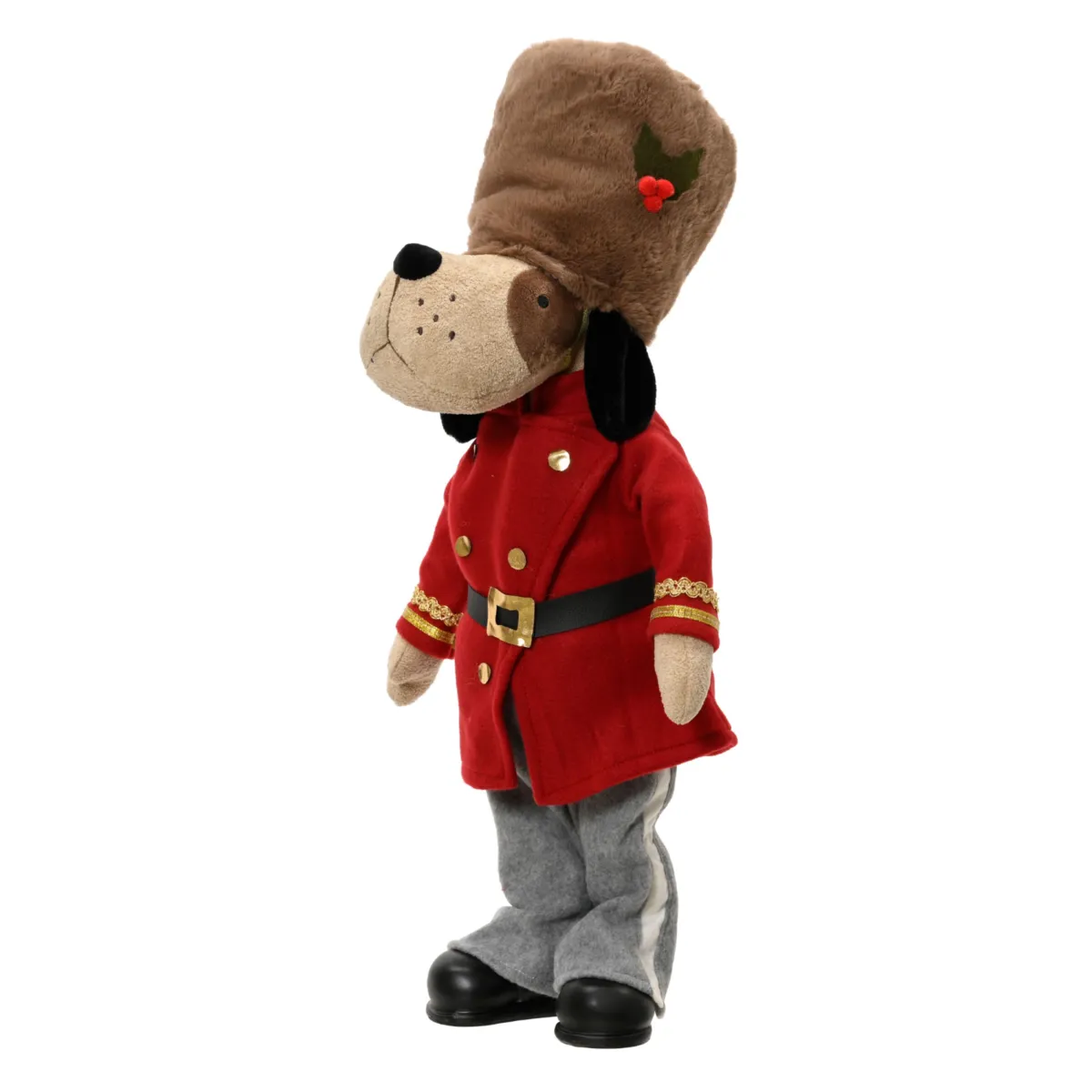 Figura di Natale in piedi (H47 cm) Victor Cane guardiano londinese Rosso