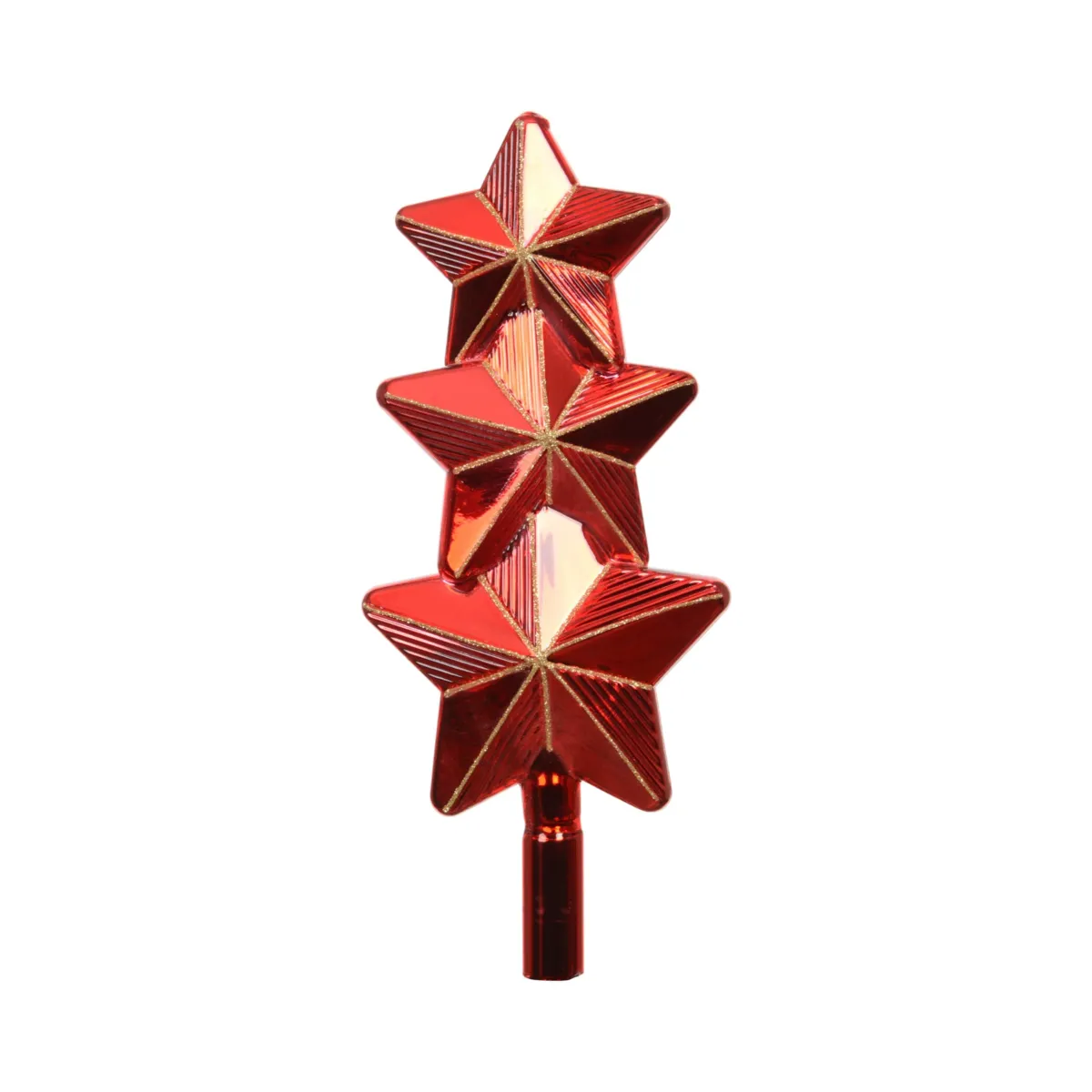 Oggetto principale per albero in vetro Stelle Boreali Rosso