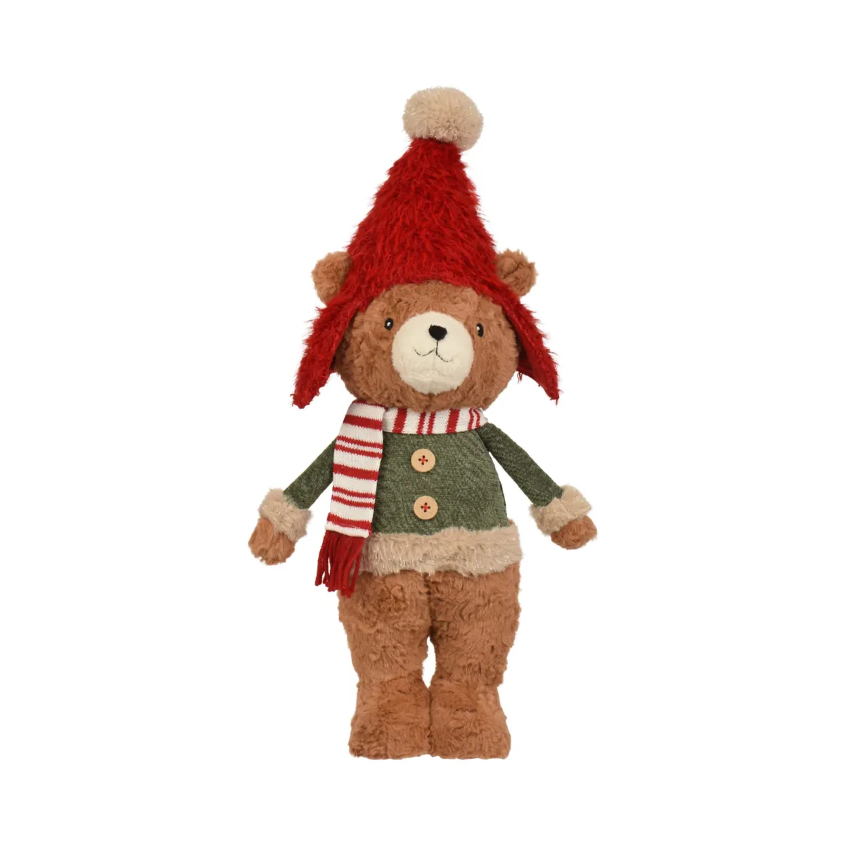 Figura natalizia in piedi (H52 cm) Basile con berretto rosso