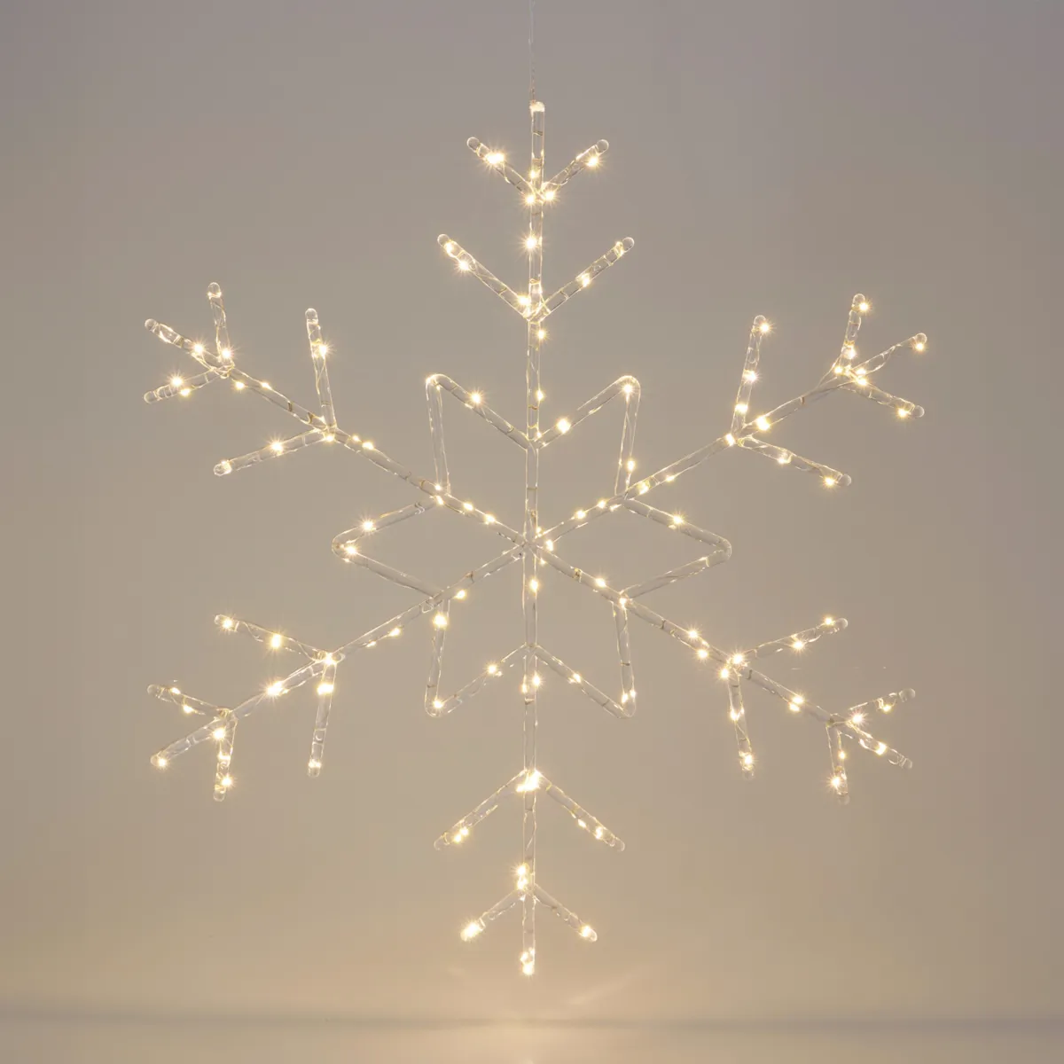 Fiocco di neve luminoso 120 micro Led (H53 cm) Ice Bianco caldo