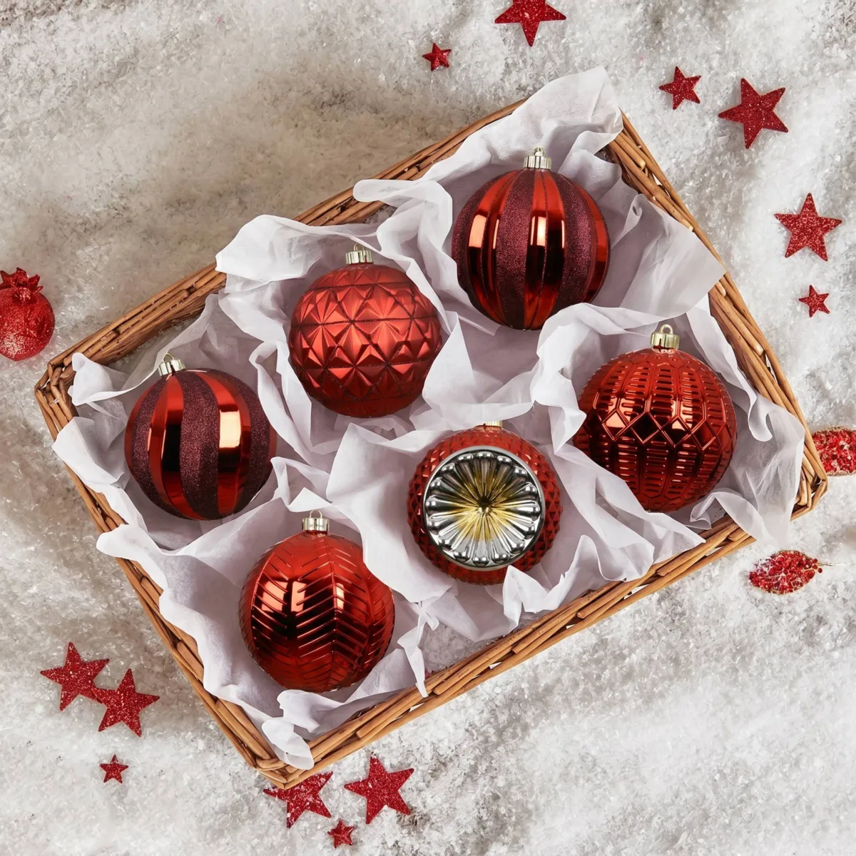 Set di 6 palline di natale (D150 mm) Imperiale Rosso