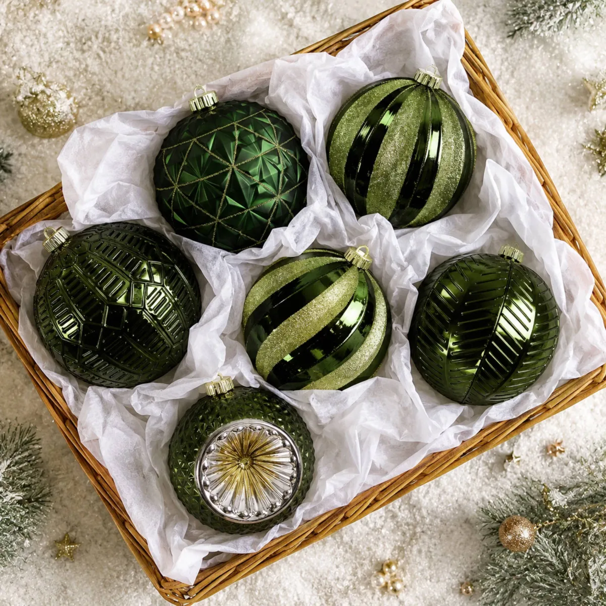Set di 6 palline di natale (D150 mm) Imperiale Verde abete