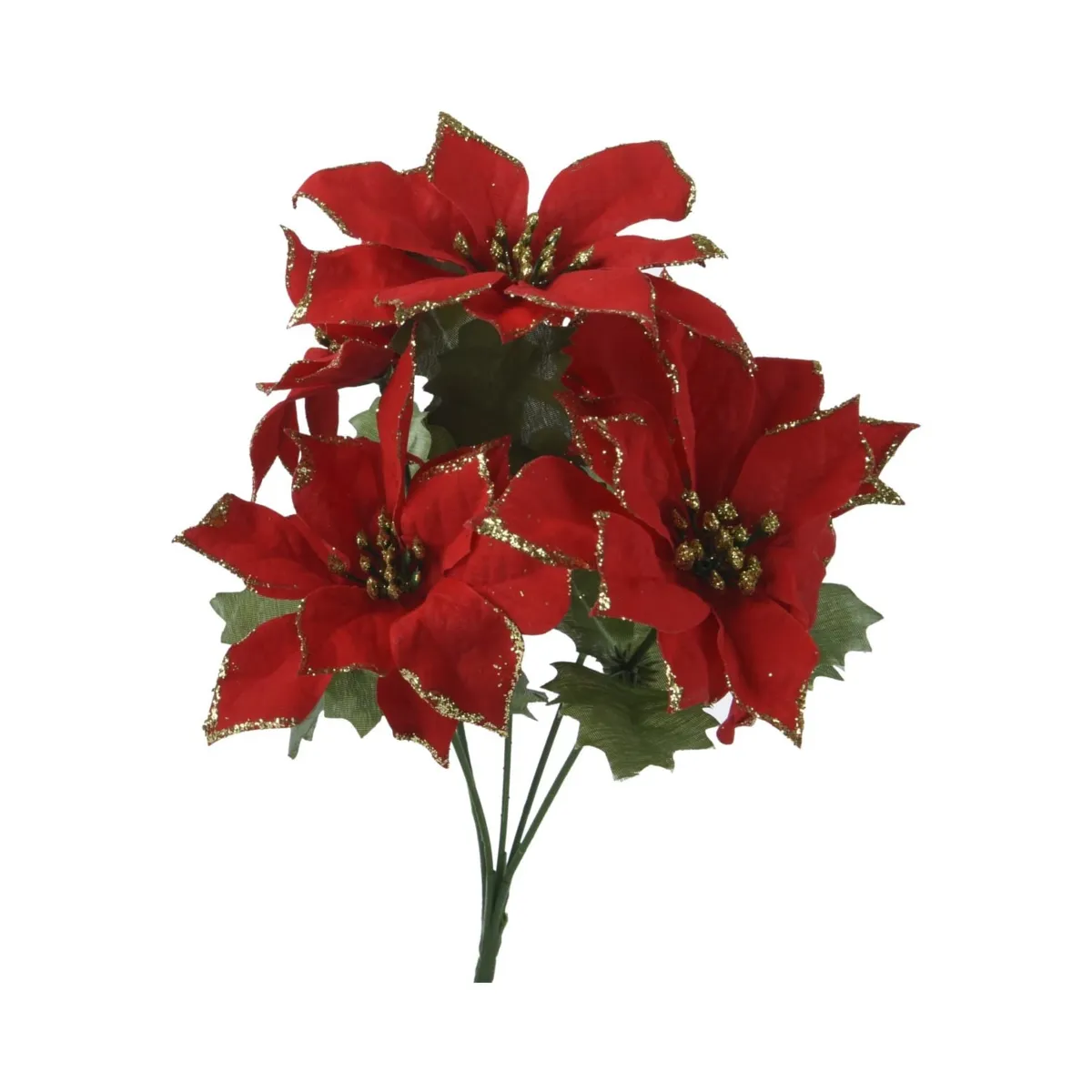 Stella di Natale su spillo (H36 cm) Bouquet Rosso