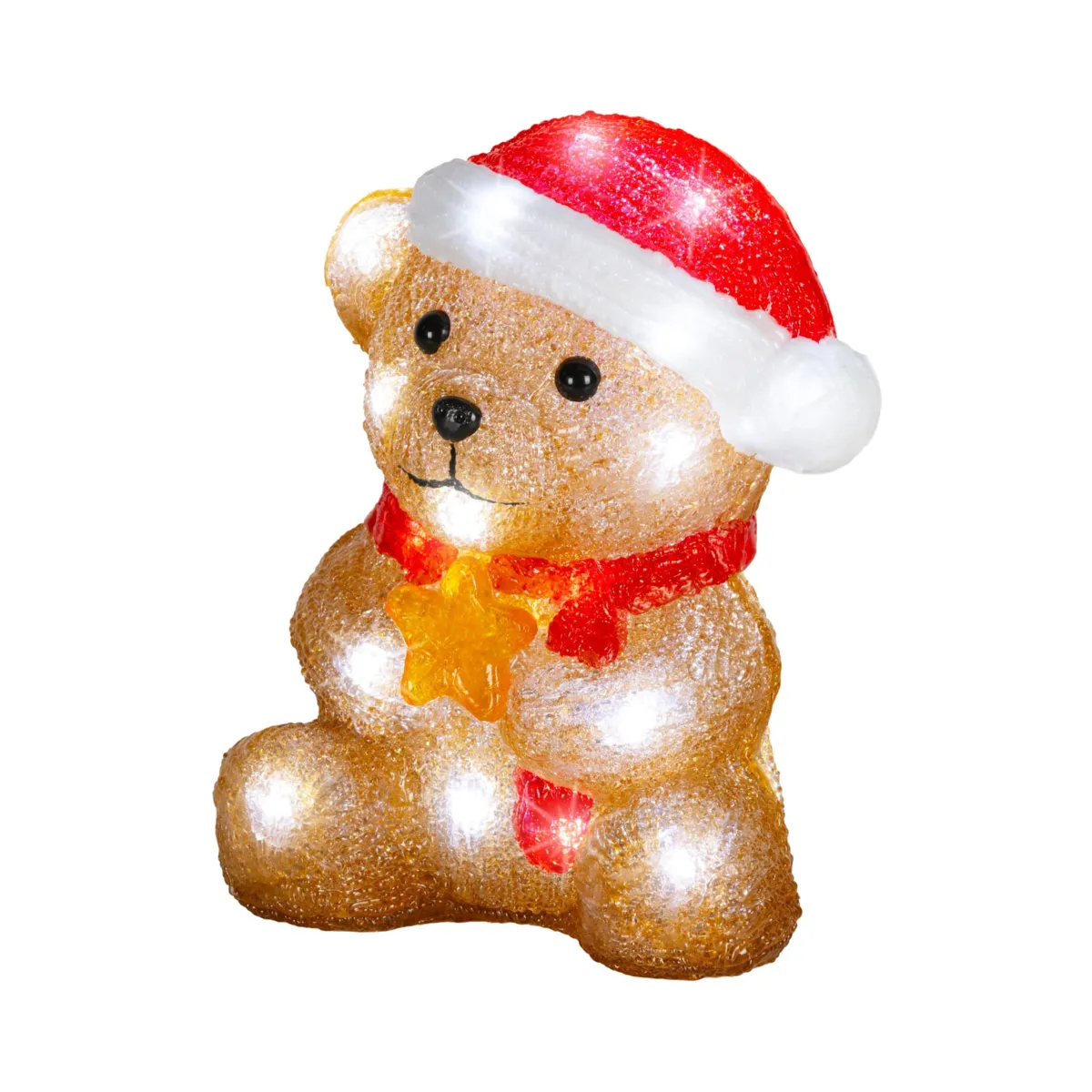 Orsetto luminoso a pile 30 LED (H21 cm) Barnabé Bianco freddo