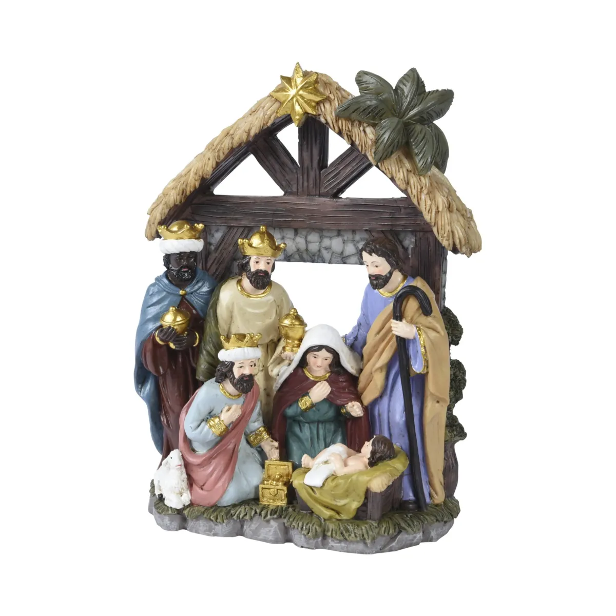 1 Creches polyresine multi L.16cm x W.7cm x H.20.5cm 