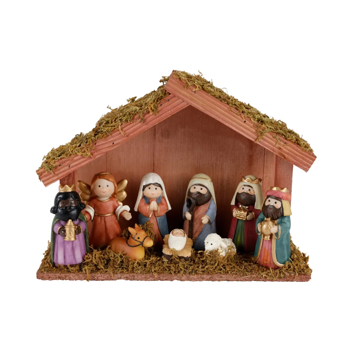 Presepe natalizio completo (H19 cm) Santa Emilia