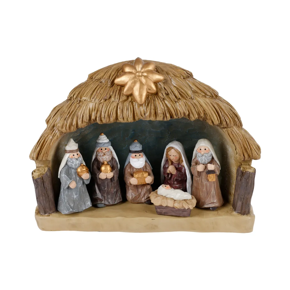 Crèche de Noël complète (H20 cm) Sainte-Clotilde