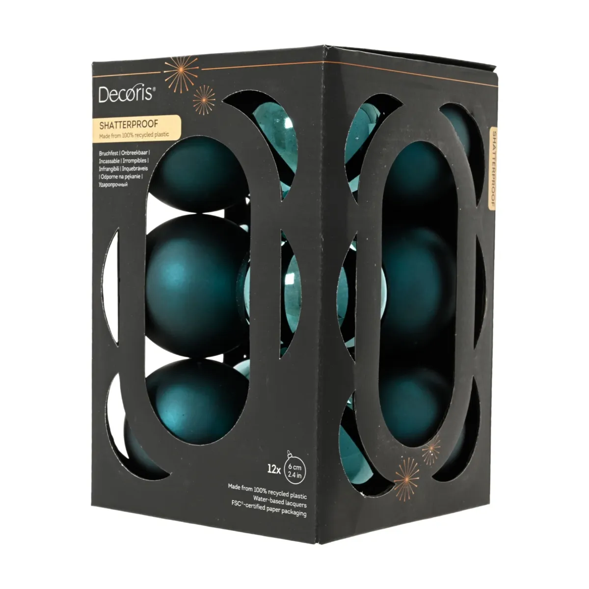 Set van 12 kerstballen (Ø60 mm) Aravis Smaragd