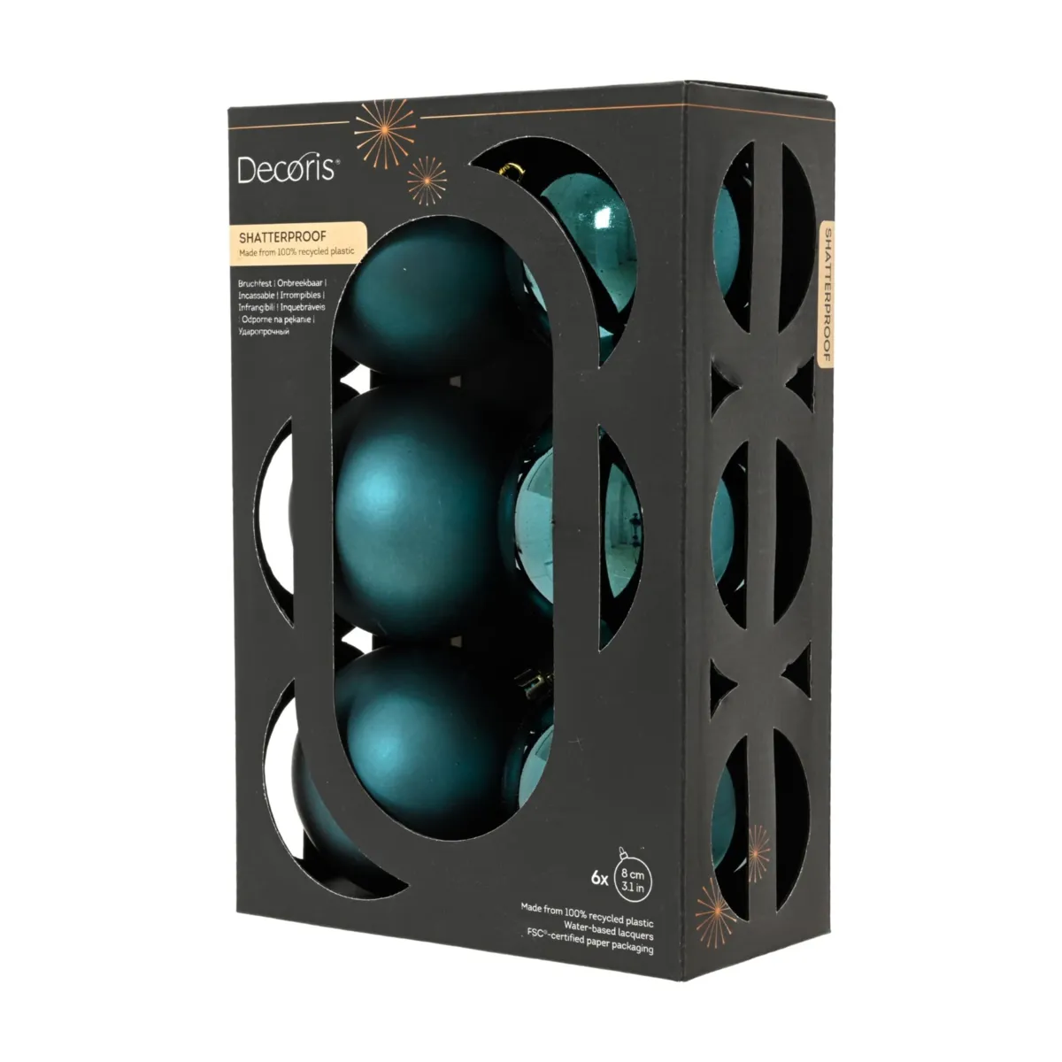 Set di 6 palline di natale (D80 mm) Aravis Smeraldo