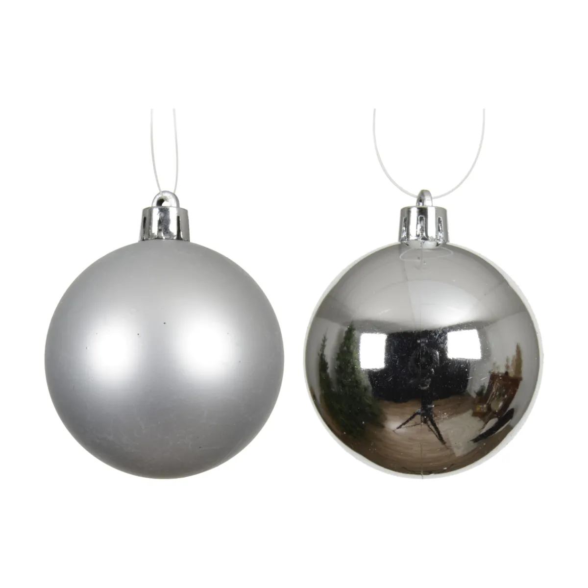 Set di 6 palline di natale (D80 mm) Aravis Argento