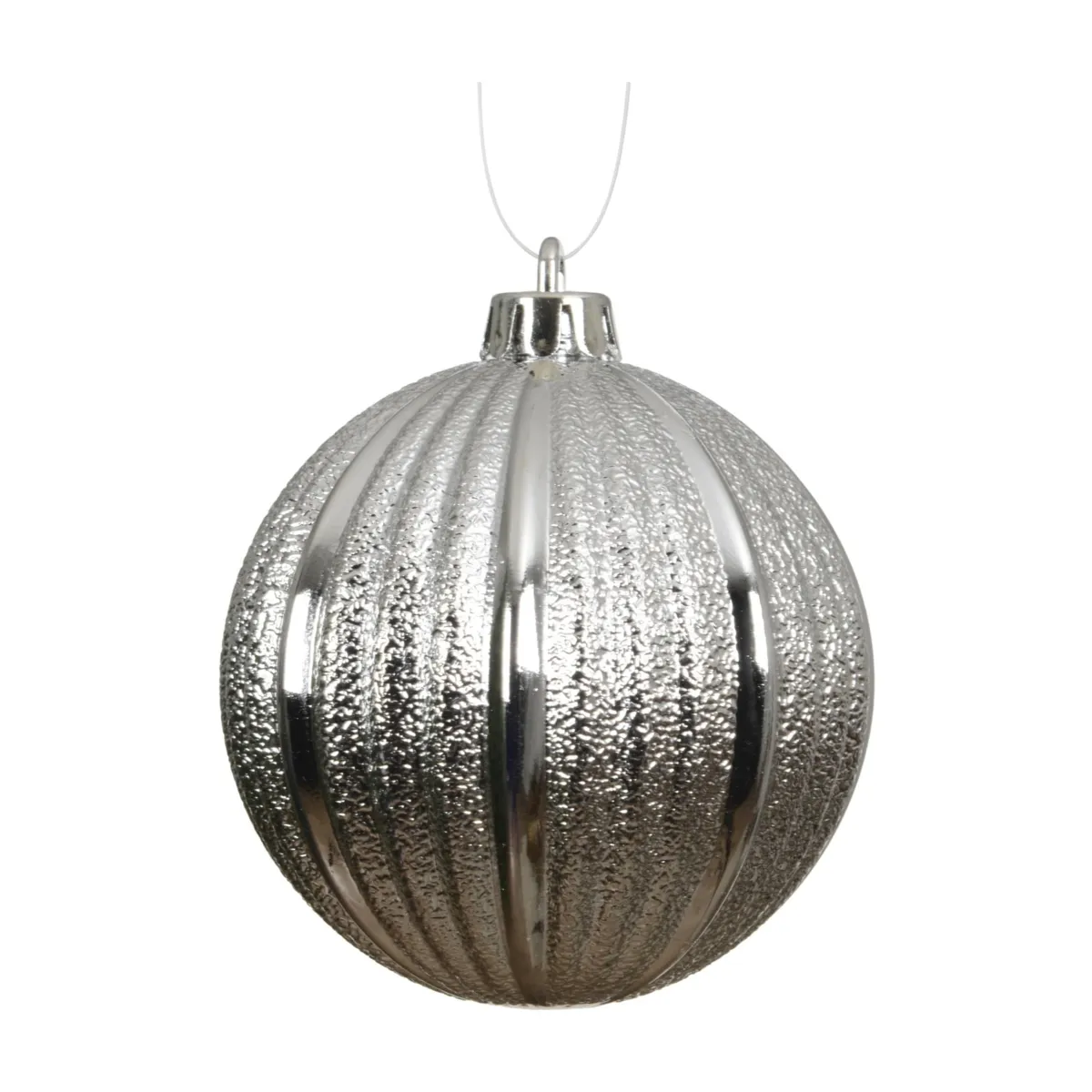 Set di 6 palline di natale (D80 mm) Aravis Argento lucido