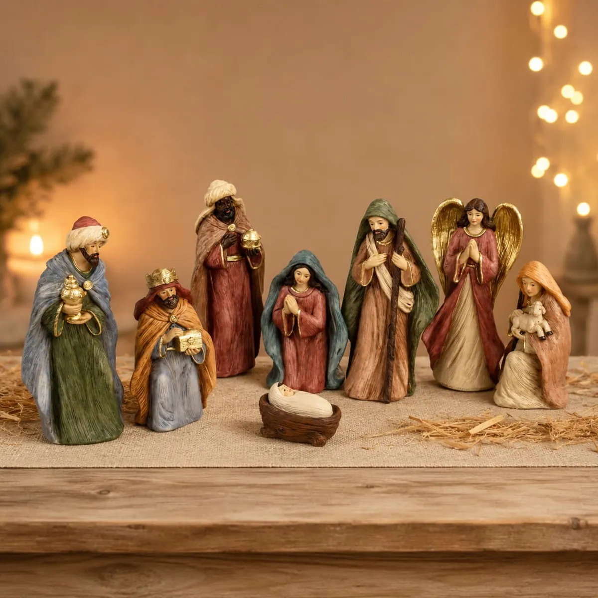 Le 8 statuine (H15 cm) di Jeanne