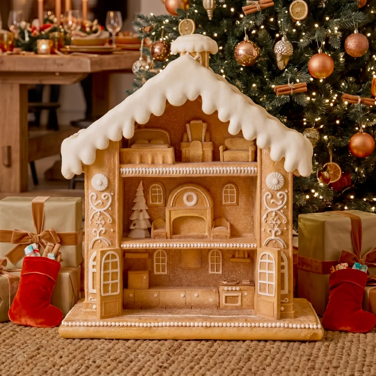 Casa decorativa (H78 cm) Golosità Pan di Zenzero Caramello