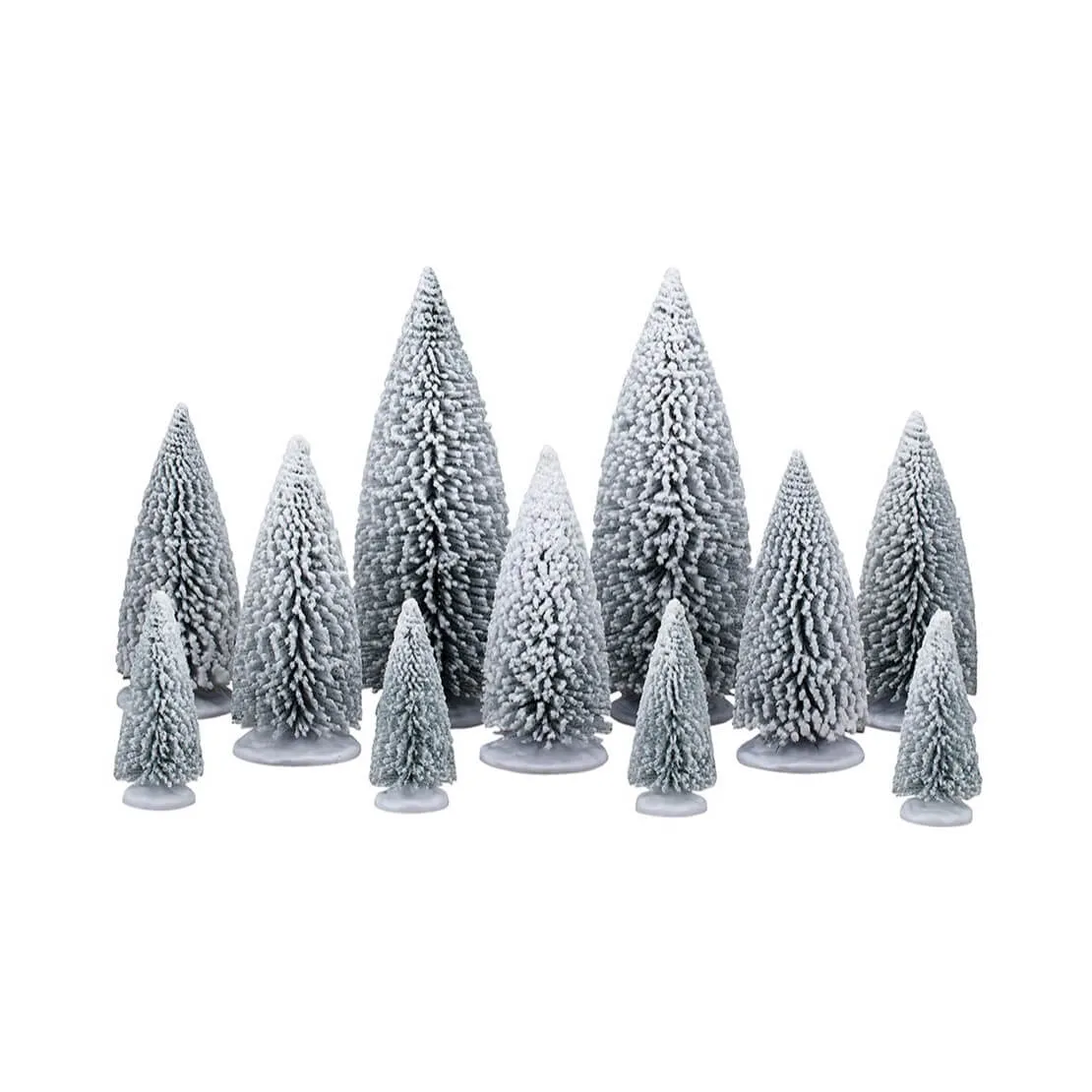 Accessori Lemax Set di 11 Alberi Bianchi innevati