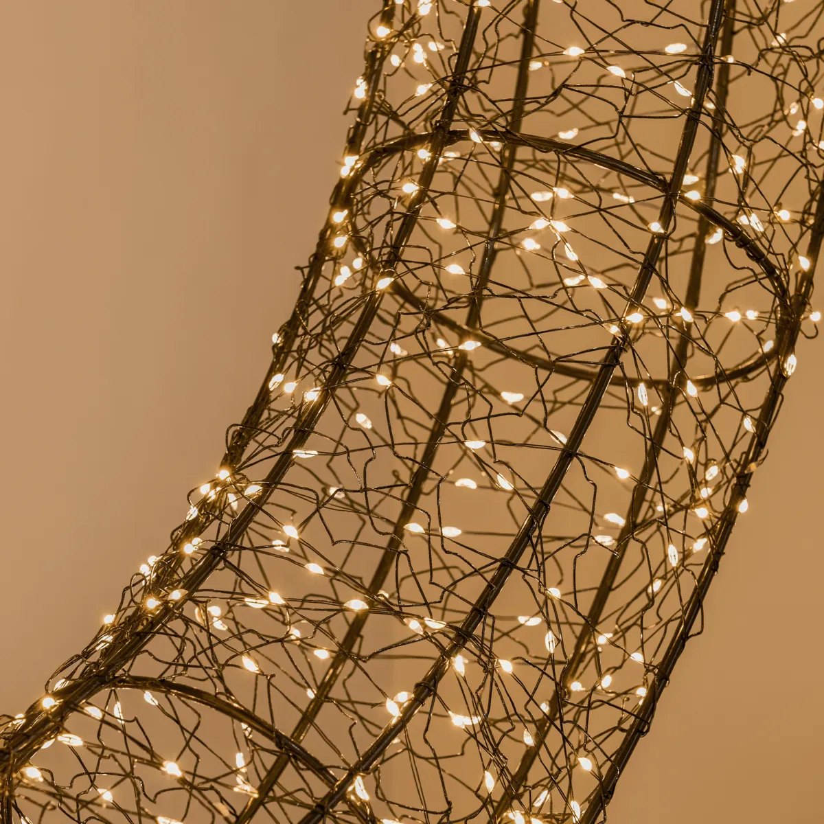 Ghirlanda natalizia luminosa 1800 LED (D116 cm) Flashing Nero e bianco caldo