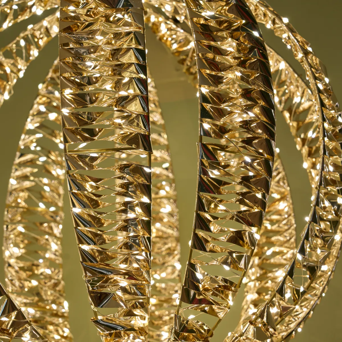 Sfera luminosa 720 LED (D50 cm) Effetto Flash Oro chiaro e bianco caldo