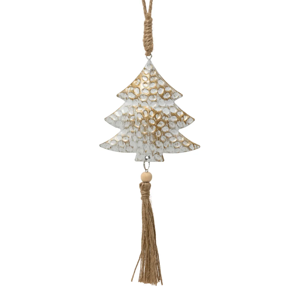 Sospensione natalizia (H33 cm) Albero e juta Naturale