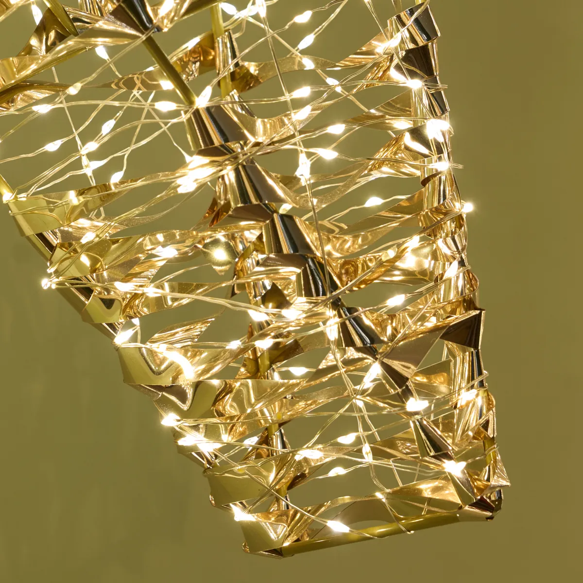 Stella luminosa 720 LED (D60 cm) Effetto Flash Oro chiaro e bianco caldo