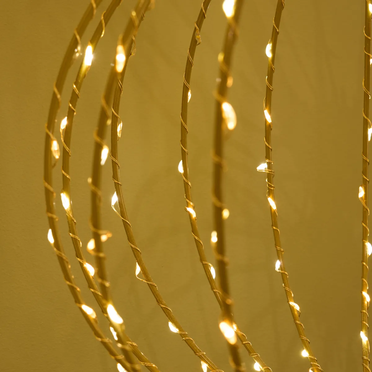 Pallone natalizio luminoso 480 LED (D58 cm) Flashing Bianco caldo e caldo dorato