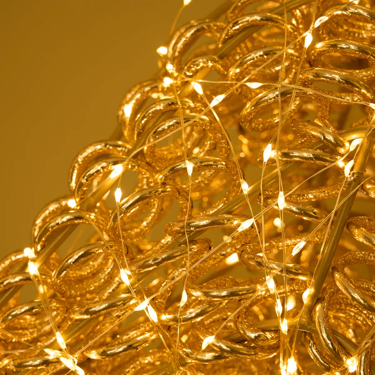 Palla di Natale luminosa 700 LED (D55 cm) Veglione Flash Oro intenso e bianco caldo