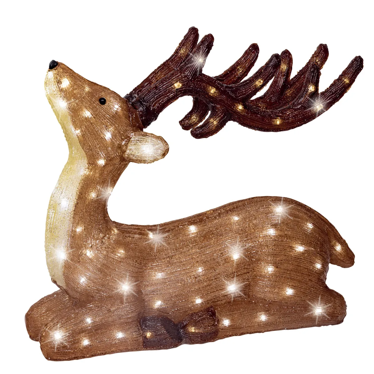 Renna luminosa 120 LED (H56 cm) Dasher allungato Bianco freddo