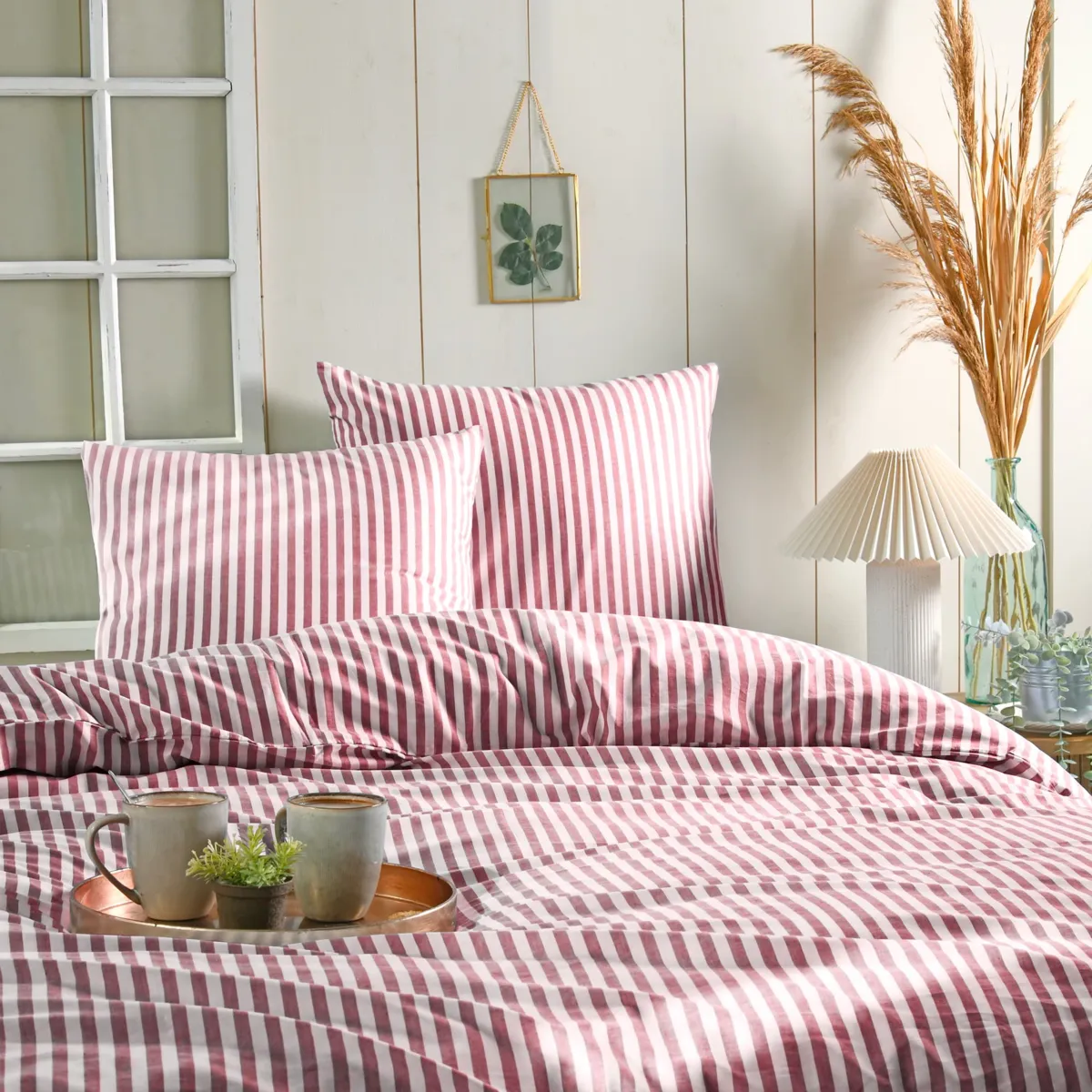 PARURE HOUSSE DE COUETTE LINEA BORDEAUX 260X240 CM