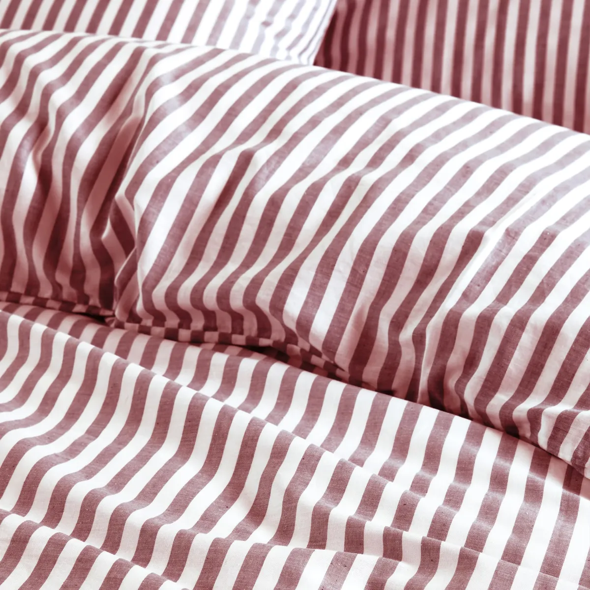 Copripiumino e due federe in cotone (260 x 240 cm) Linea Bordeaux