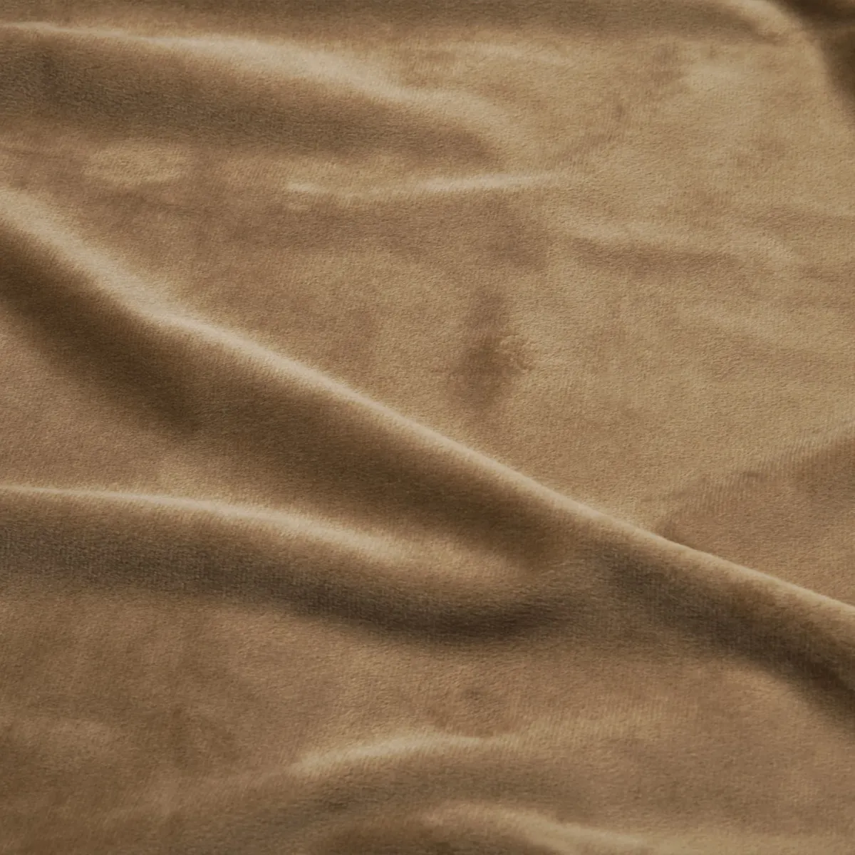 Copripiumino e due federe in velluto (260 x 240 cm) Amance Marrone Nocciola